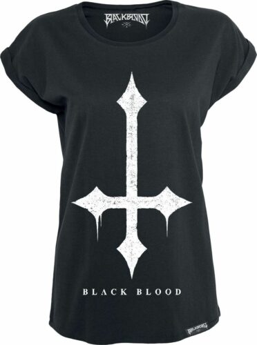 Black Blood Cross dívcí tricko černá