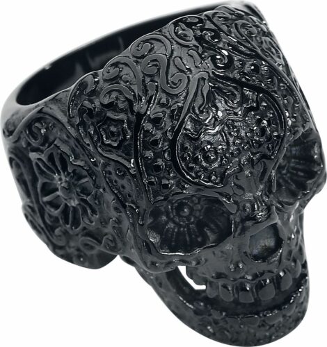 Wildcat Skull Tattoo prsten černá