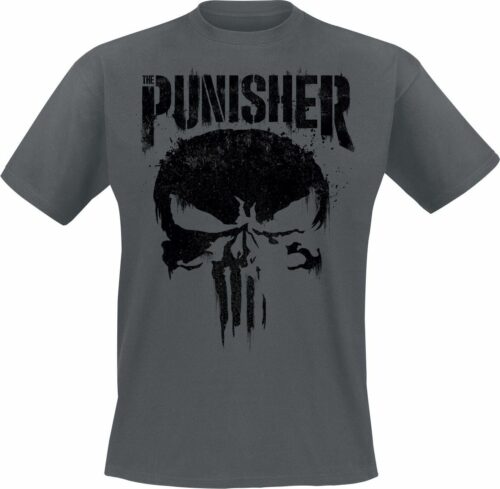 The Punisher Big Skull tricko tmavě šedá