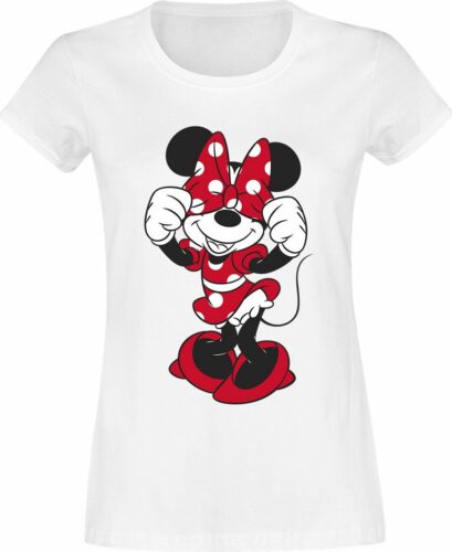 Mickey & Minnie Mouse Minnie - Bow Over Eyes dívcí tricko bílá