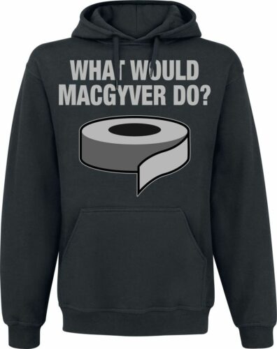 MacGyver What Would MacGyver Do? mikina s kapucí černá