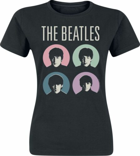 The Beatles Circle Faces dívcí tricko černá