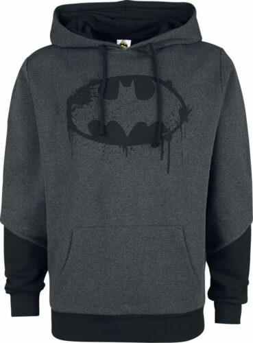 Batman Destroyed Symbol mikina s kapucí smíšená šedo-černá