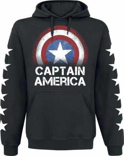 Captain America Stars mikina s kapucí černá