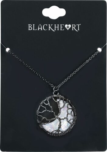 Blackheart Tree Moonstone Náhrdelník - řetízek černá
