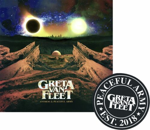 Greta Van Fleet Anthem of the peaceful army CD & nášivka standard