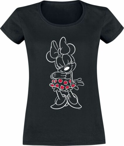 Mickey & Minnie Mouse Minnie Polka Dots dívcí tricko černá