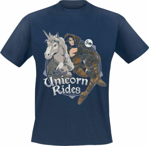The Witcher Unicorn Rides tricko námořnická modrá