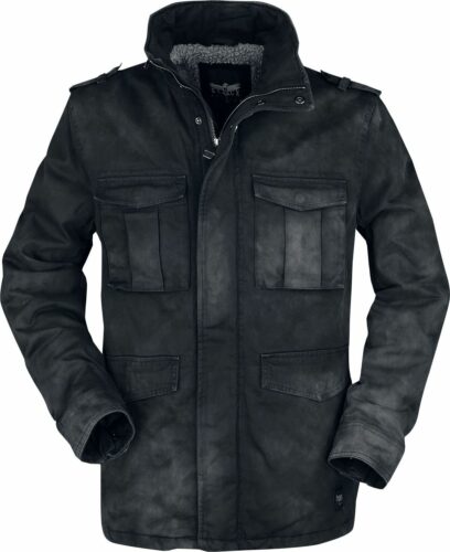 Black Premium by EMP Zimní bunda s opraným a obnošeným efektem bunda černá