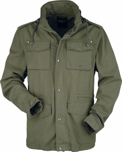 Black Premium by EMP Přechodní military bunda v olivově zelené barvě bunda olivová