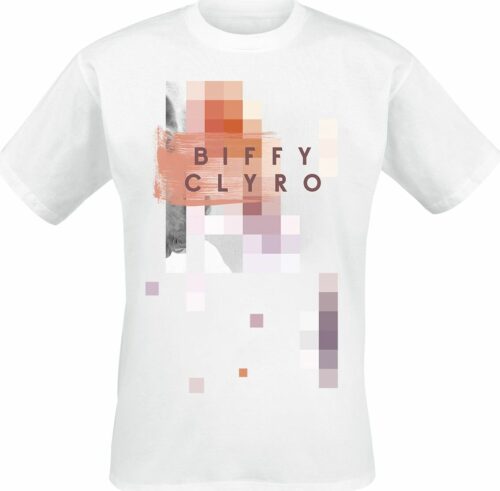 Biffy Clyro Multi Pixel Crop Album tricko bílá