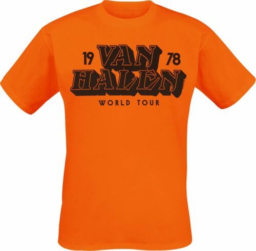 Van Halen Tour 1978 tricko oranžová
