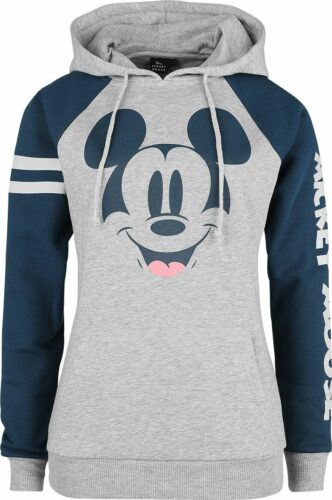 Mickey & Minnie Mouse Face dívcí mikina s kapucí bílá/modrá