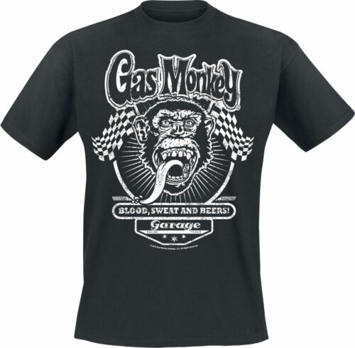 Gas Monkey Garage Flags tricko černá