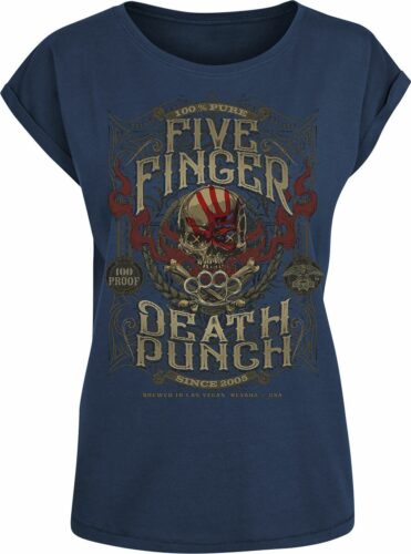 Five Finger Death Punch 100 Proof dívcí tricko námořnická modrá