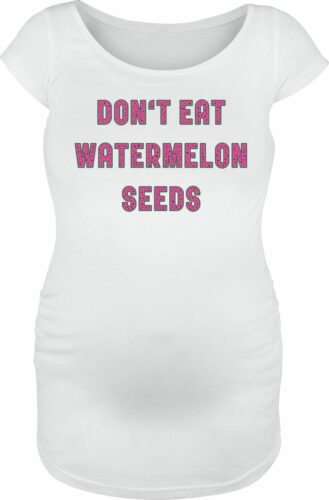 Móda pro těhotné Don`t Eat Watermelon Seeds dívcí tricko bílá