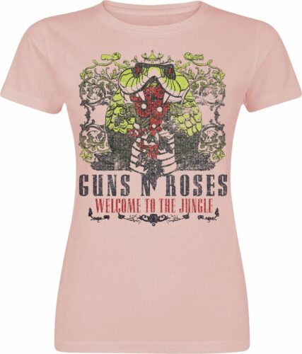 Guns N' Roses Welcome To The Jungle Snake dívcí tricko světle růžová