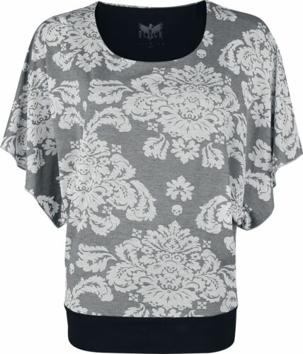Black Premium by EMP T-Shirt mit Ornamenten dívcí tricko cerná/bílá