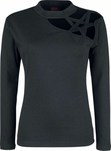 Spiral Gothic Elegance dívcí triko s dlouhými rukávy černá