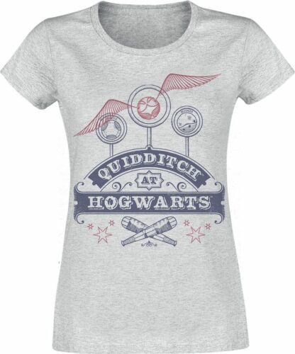 Harry Potter Quidditch at Hogwarts dívcí tricko šedý vres
