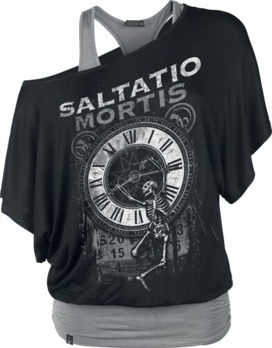 Saltatio Mortis Clock dívcí tricko cerná/šedá