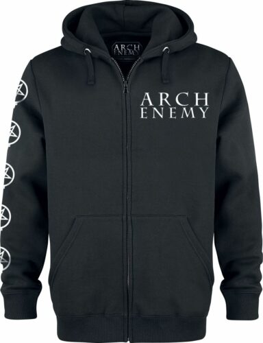 Arch Enemy Skull mikina s kapucí na zip černá