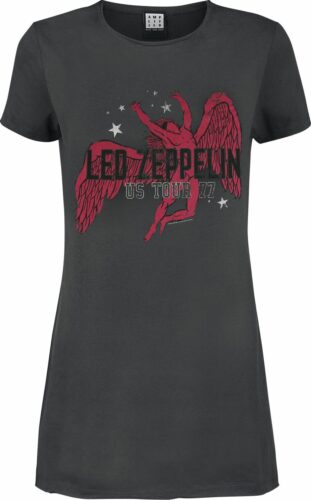 Led Zeppelin Amplified Collection - Icarus šaty charcoal