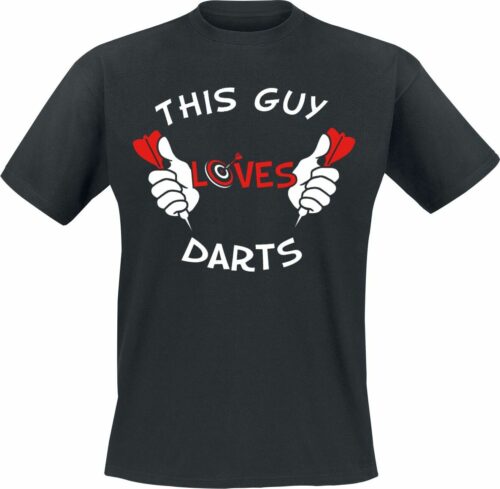 Darts This Guy Loves Darts tricko černá