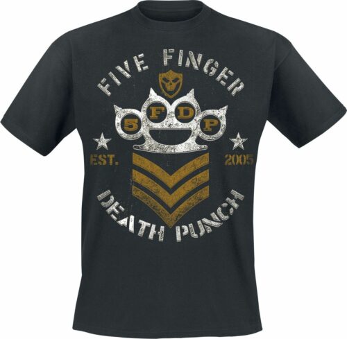 Five Finger Death Punch Brass Knuckles - Chevron tricko černá