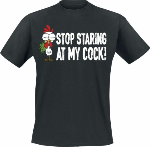 Stop Staring At My Cock tricko černá