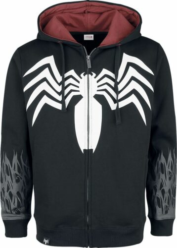 Venom (Marvel) Spider mikina s kapucí na zip černá