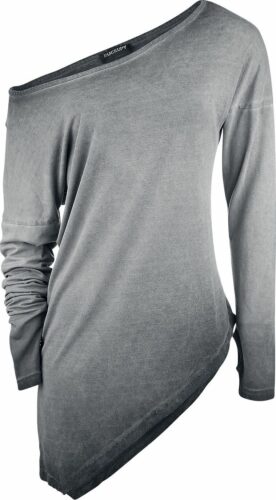 Rockupy Asymetrické tričko s dlouhými rukávy dívcí triko s dlouhými rukávy šedá