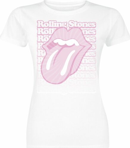 The Rolling Stones Faded Logo Repeat dívcí tricko bílá