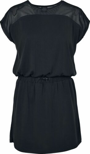 Urban Classics Dámské síťovinové modalové šaty šaty černá