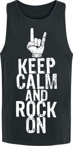 Keep Calm And Rock On tílko černá