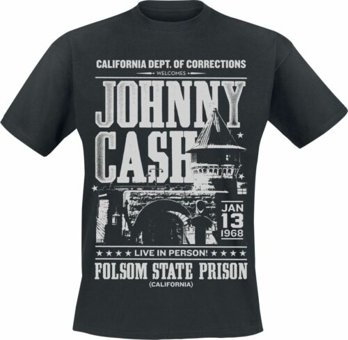 Johnny Cash Folsom State Prison tricko černá