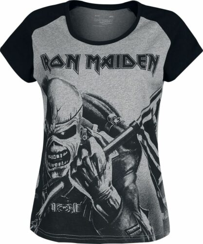 Iron Maiden EMP Signature Collection dívcí tricko světlešedá melírovaná/čierna