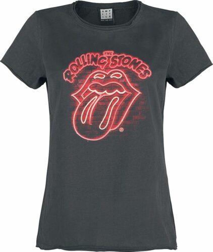 The Rolling Stones Amplified Collection - Neon Light dívcí tricko charcoal
