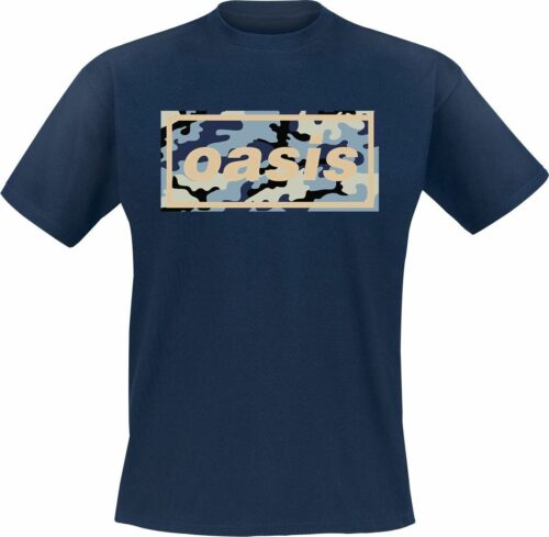 Oasis Camo Logo tricko námořnická modrá