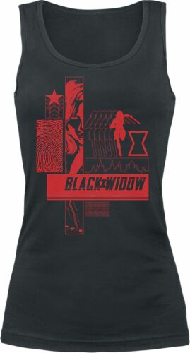 Black Widow Super Spy dívcí top černá
