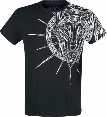 Black Premium by EMP schwarzes T-Shirt mit Rundhalsausschnitt und Print tricko černá
