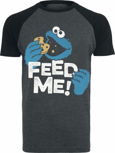 Sesame Street Cookie Monster - Feed Me! tricko smíšená šedo-černá