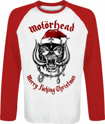 Motörhead Merry F*cking Christmas tricko s dlouhým rukávem bílá/cervená