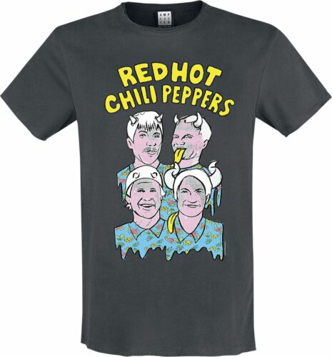 Red Hot Chili Peppers Amplified Collection - Illustrated Peppers tricko charcoal