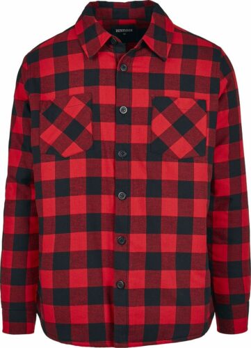Urban Classics Padded Check Flannel Shirt košile cerná/cervená