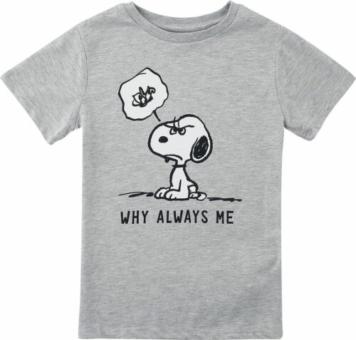 Peanuts Why Always Me? detské tricko prošedivelá
