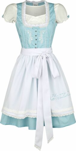 Alice in Wonderland This Way to Wonderland šaty svetle modrá/bílá
