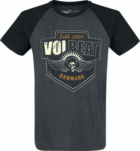 Volbeat Cross tricko smíšená šedo-černá