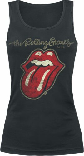 The Rolling Stones Plastered Tongue dívcí top černá
