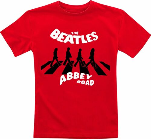 The Beatles Abbey Road detské tricko červená